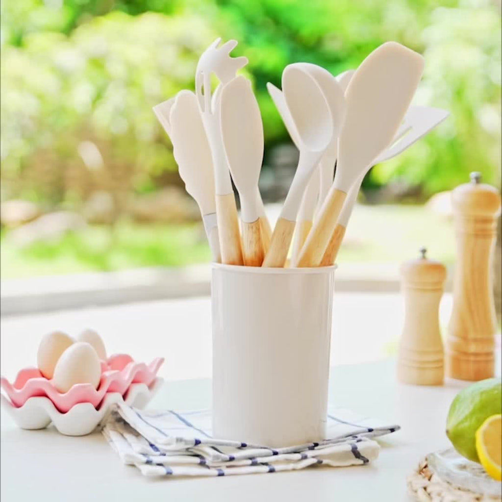 Silicone Kitchen Utensil Set With Heat Resistant Design And Style | Temsk