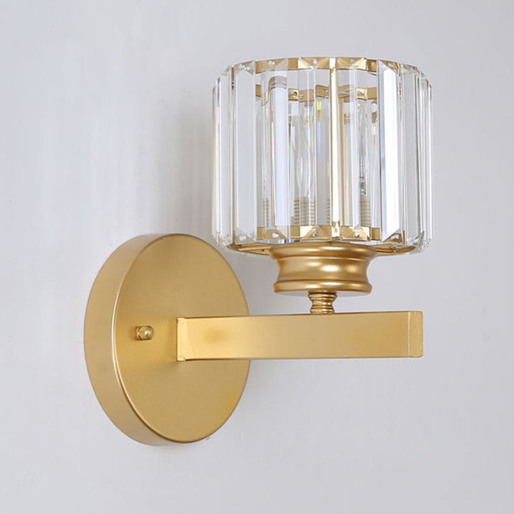 Kristall-Wandleuchte mit Glas- und Eisenfinish | Temsk
