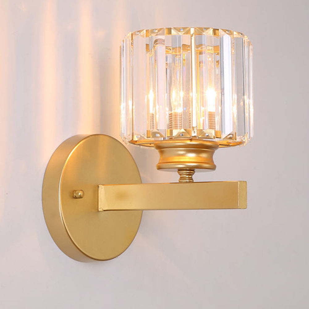 Kristall-Wandleuchte mit Glas- und Eisenfinish | Temsk