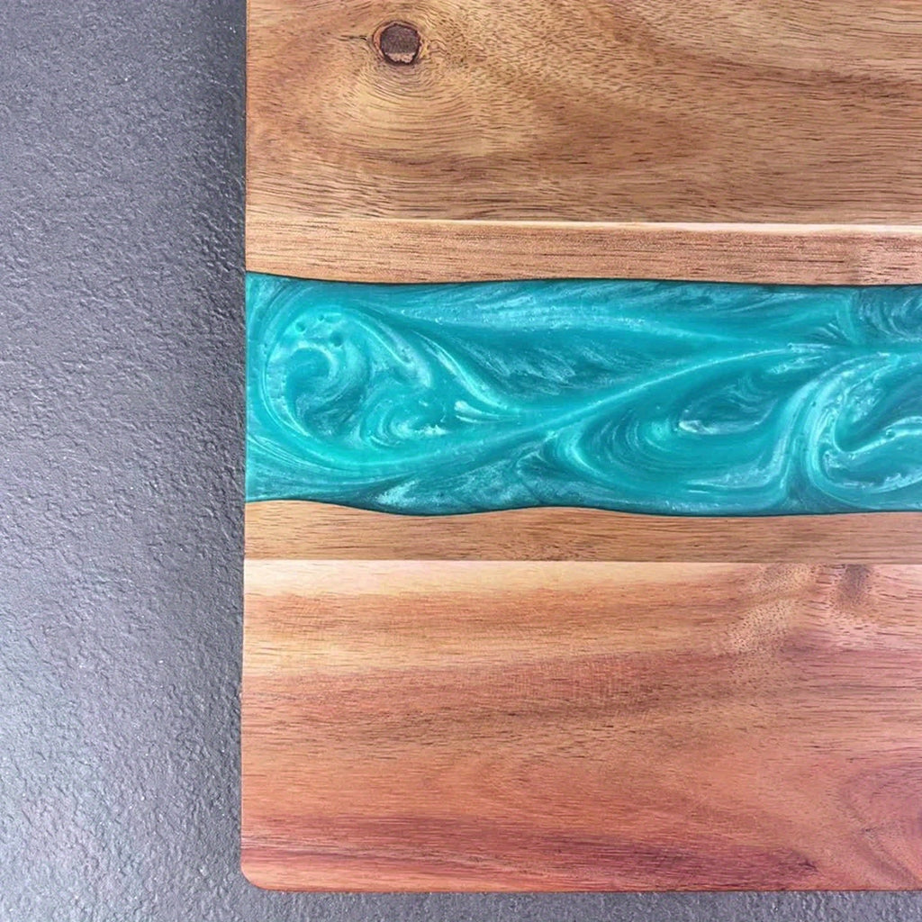 Acacia Wood Resin River Board For Charcuterie And Cheese | Temsk