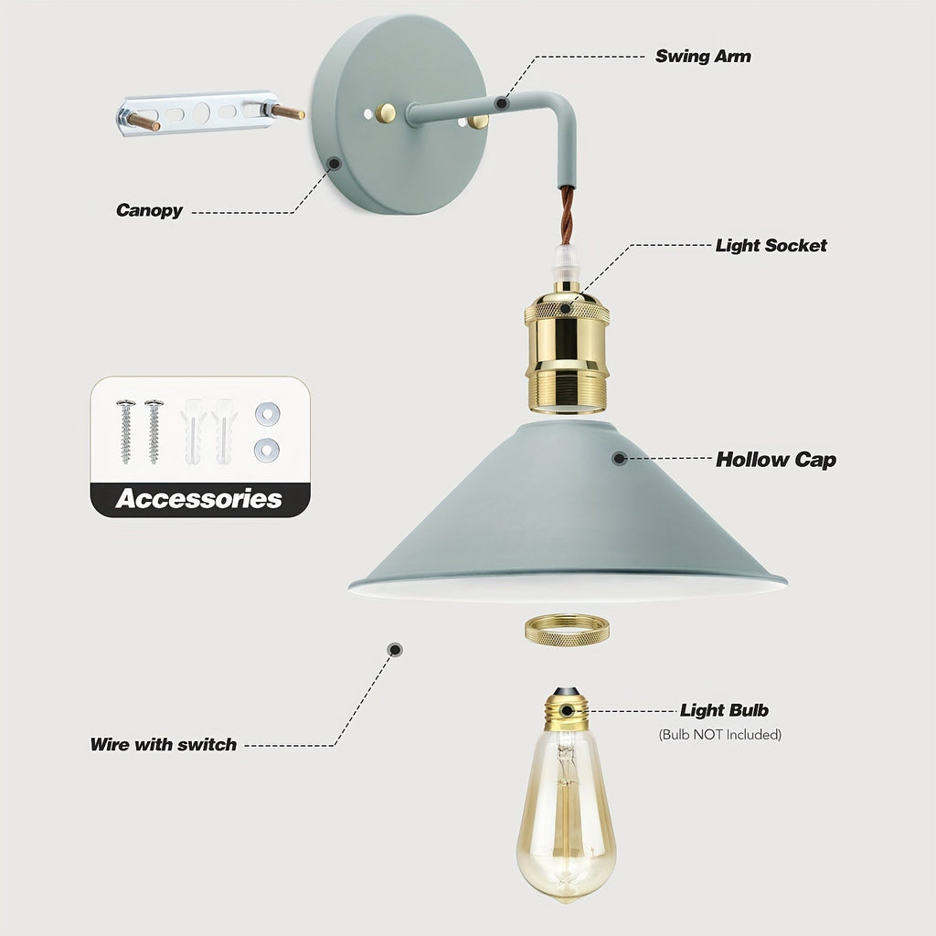 Industrial Oil-Rubbed Metal Wall Sconce For Living Spaces | Temsk