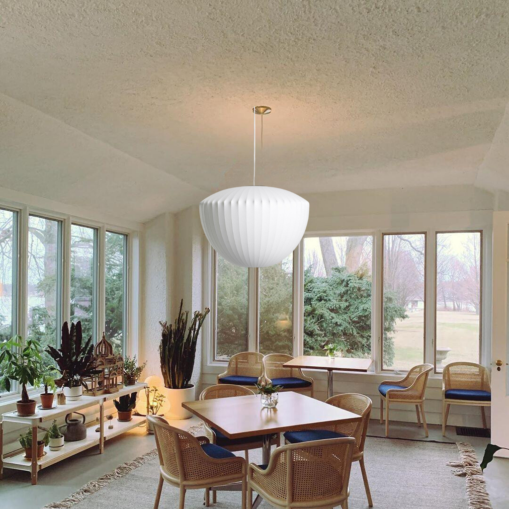 Aurea Glass Pendant Lamp With Wood Accent For Modern Interiors | Snurv | Temsk