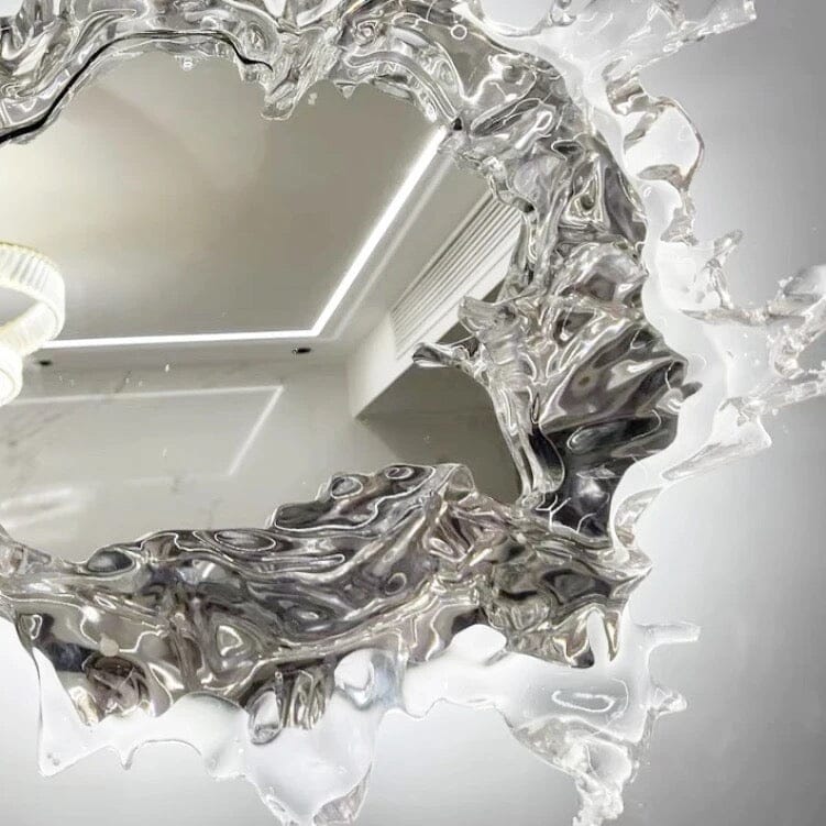 Water Splash LED Mirror with Warm Glow and Waterproof Resin | Temsk