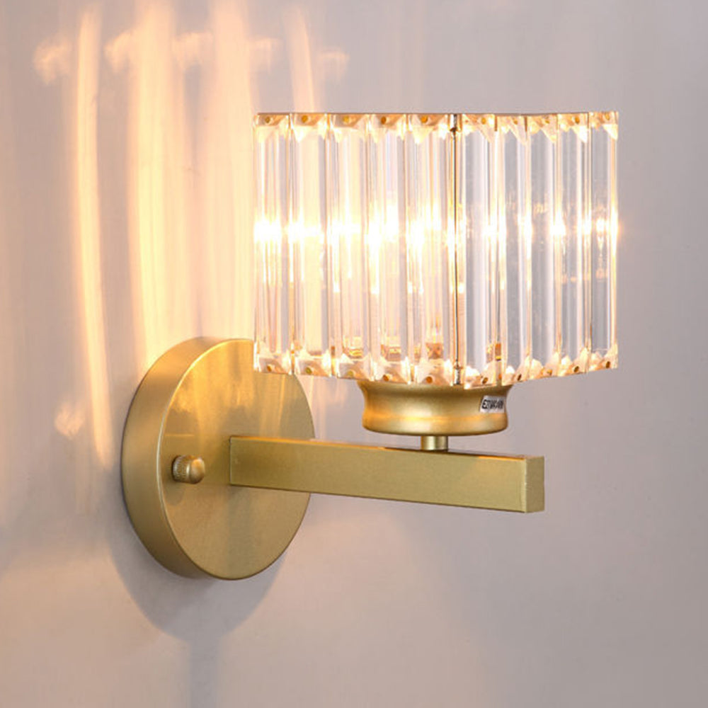 Kristall-Wandleuchte mit Glas- und Eisenfinish | Temsk