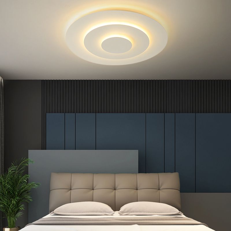 50cm Round LED Ceiling Light Dimmable White For Bedroom And Living Room Acrylic Metal | Temsk