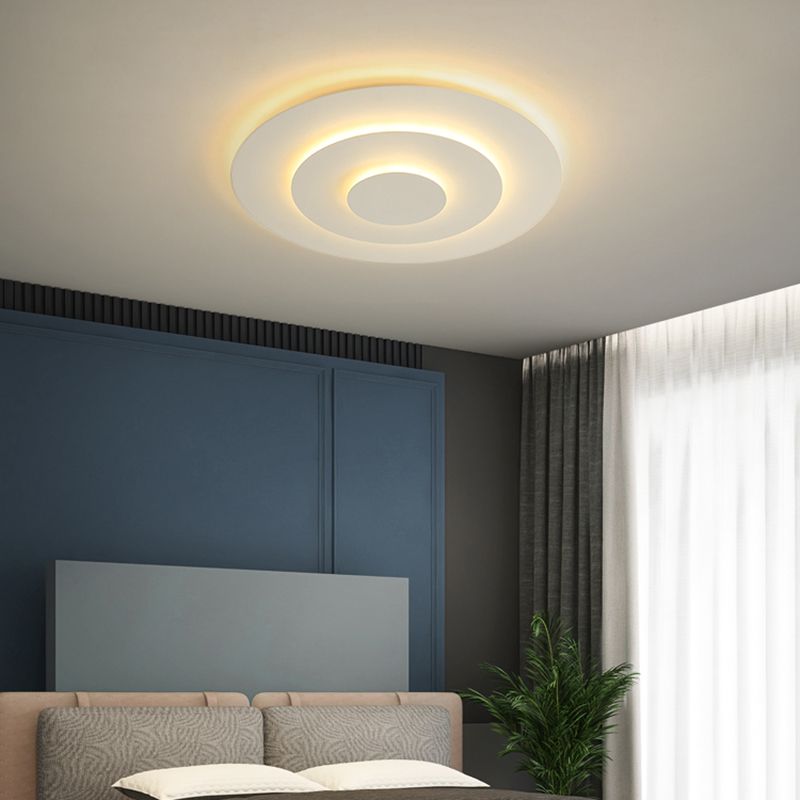50cm Round LED Ceiling Light Dimmable White For Bedroom And Living Room Acrylic Metal | Temsk