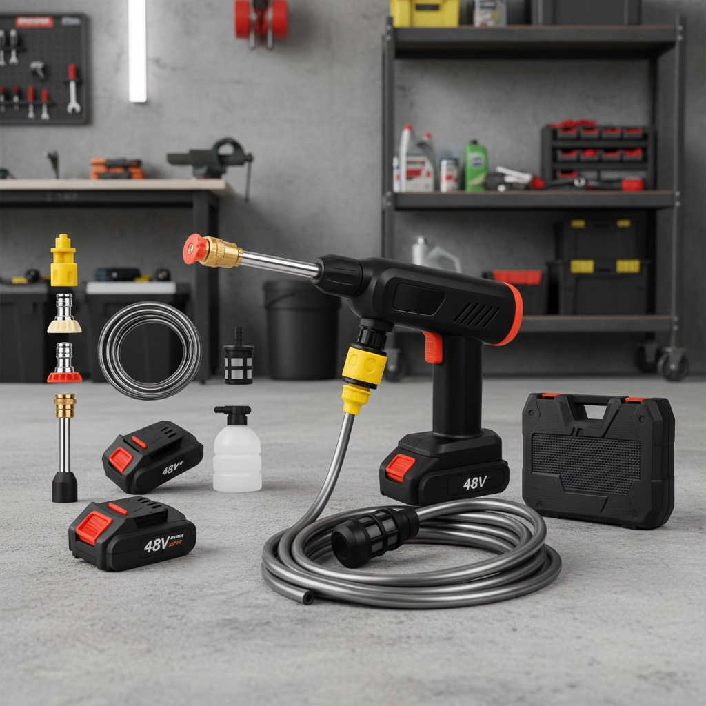 Cordless Power Washer Portable With Rechargeable Battery For Car And Garden | Temsk