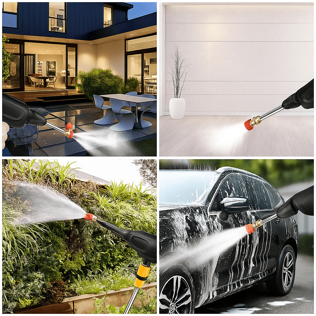 Cordless Power Washer Portable With Rechargeable Battery For Car And Garden | Temsk