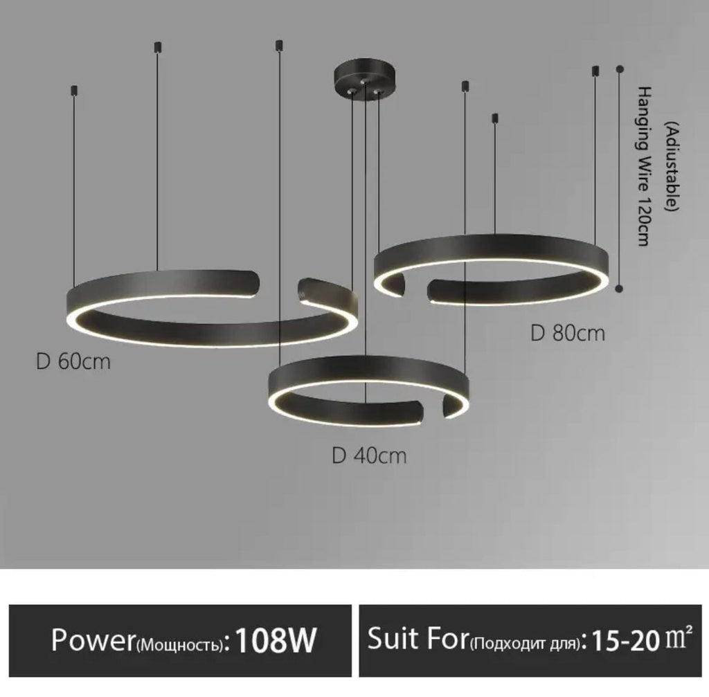 Astraelle Nordic Ring Chandelier for Modern Living Spaces | Temsk