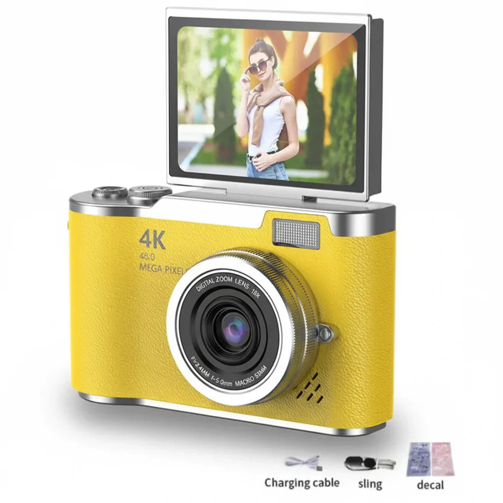 4K Flip Screen Digital Camera With 48MP And 8X Zoom For Photos And Video | Temsk