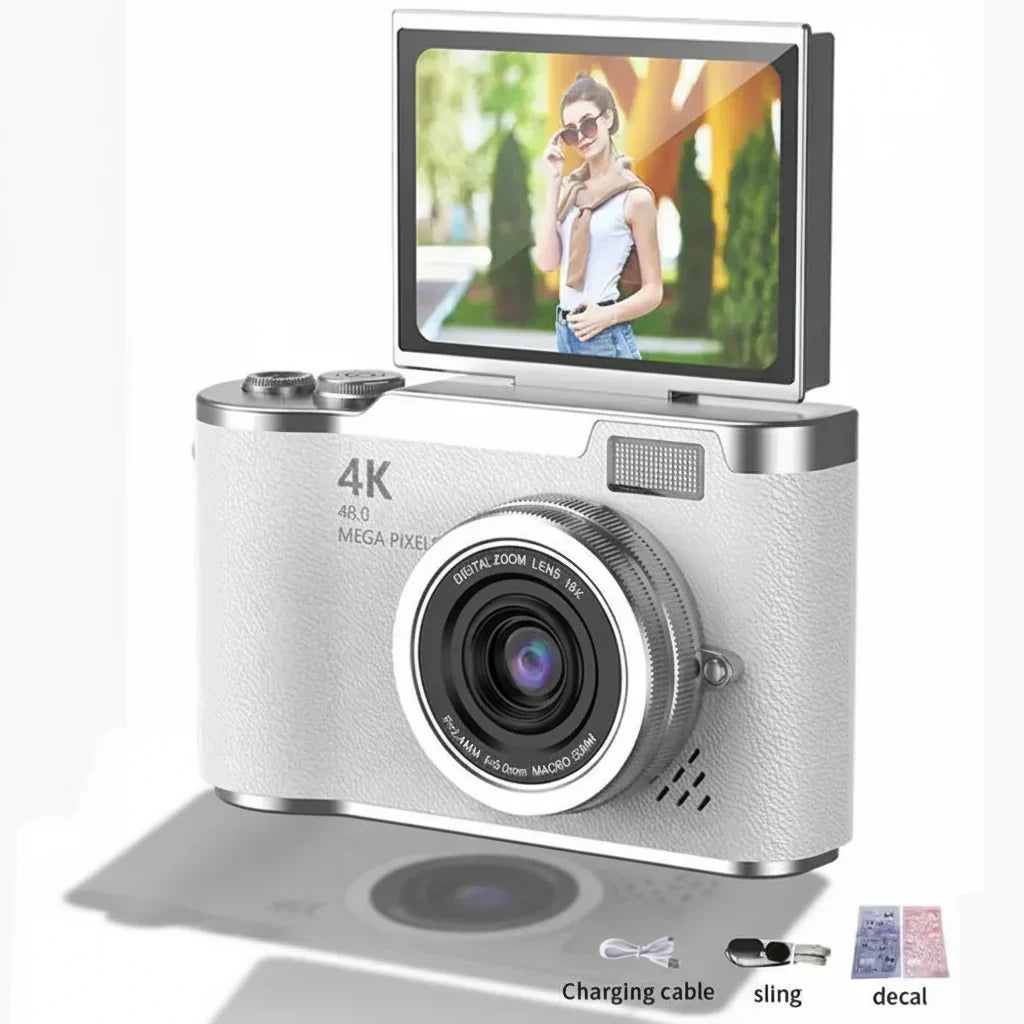 4K Flip Screen Digital Camera With 48MP And 8X Zoom For Photos And Video | Temsk