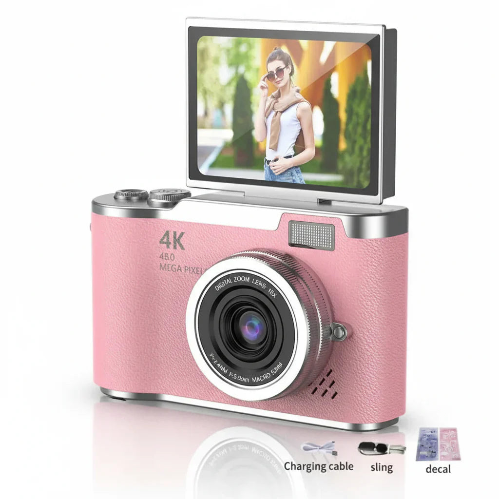 4K Flip Screen Digital Camera With 48MP And 8X Zoom For Photos And Video | Temsk