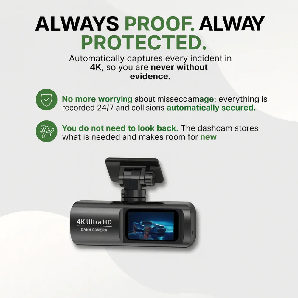 Autokamera s 4K, WiFi, GPS a nočním viděním pro všechna vozidla | Temsk
