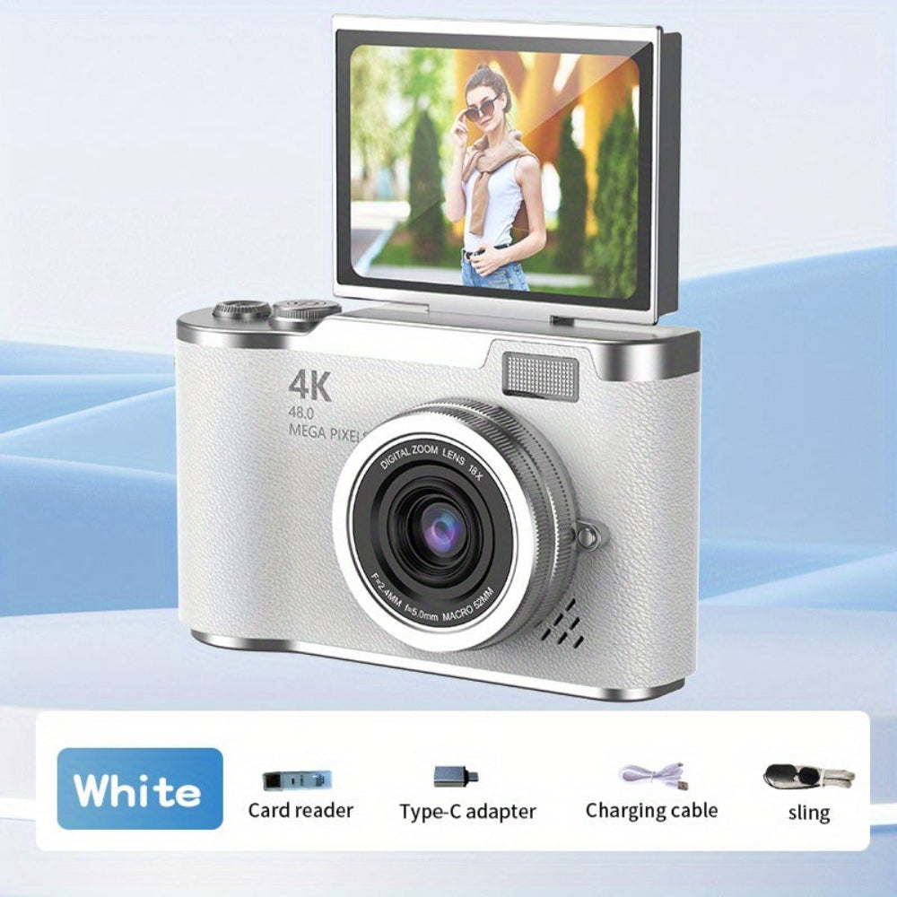 4K Vlogging Camera With Compact Design And Flip Screen For Easy Recording | Temsk