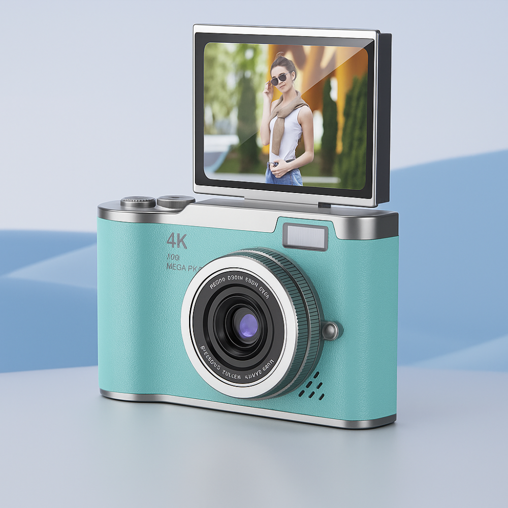 4K Vlogging Camera With Flip Screen Compact Digital Recorder | Temsk