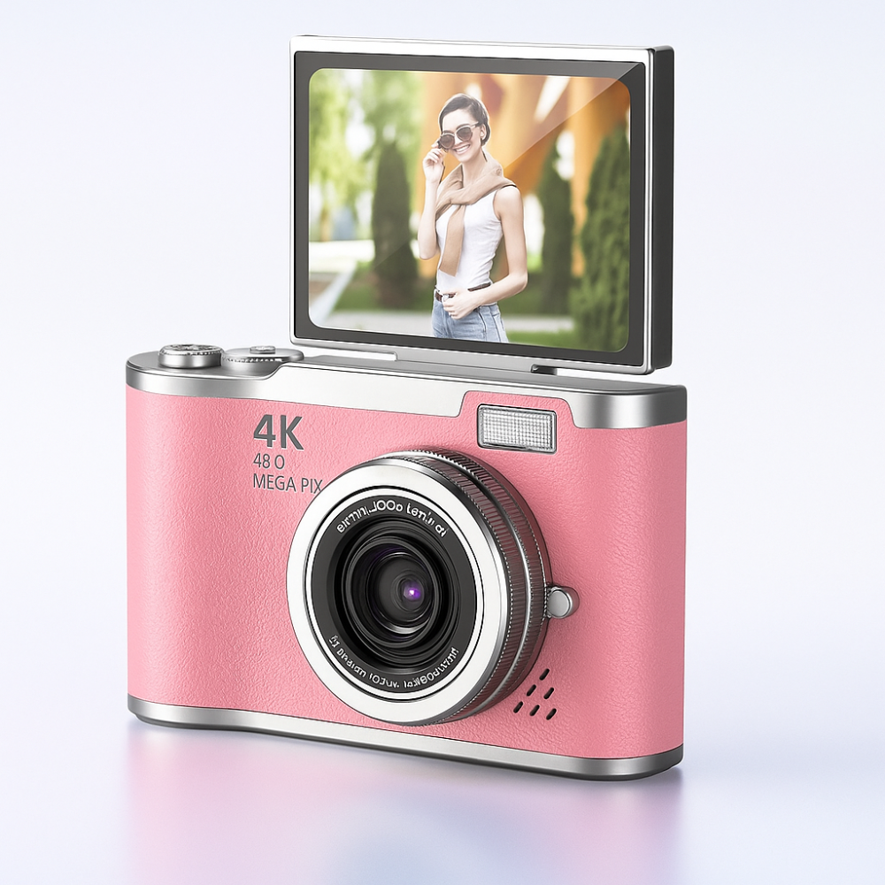 4K Vlogging Camera With Flip Screen Compact Digital Recorder | Temsk