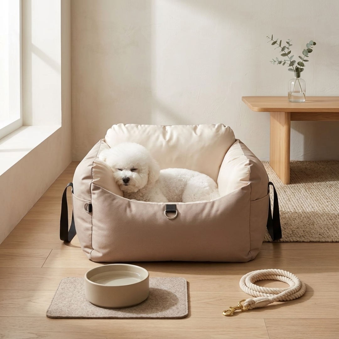 Dog Car Seat With Safety Belt For Pet Travel In Cars | Temsk