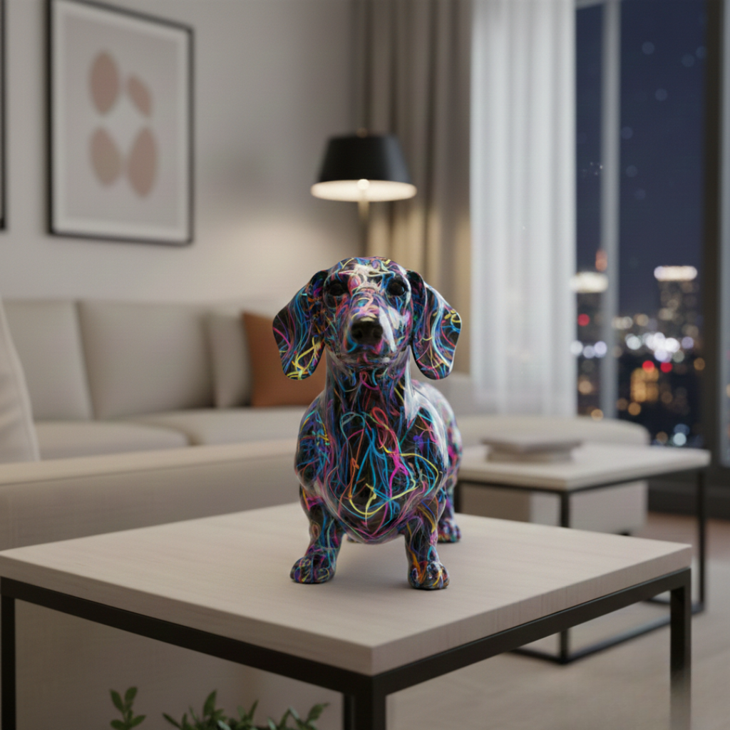 Dachshund Dog Figurine Decor For Home Or Office Display | Temsk