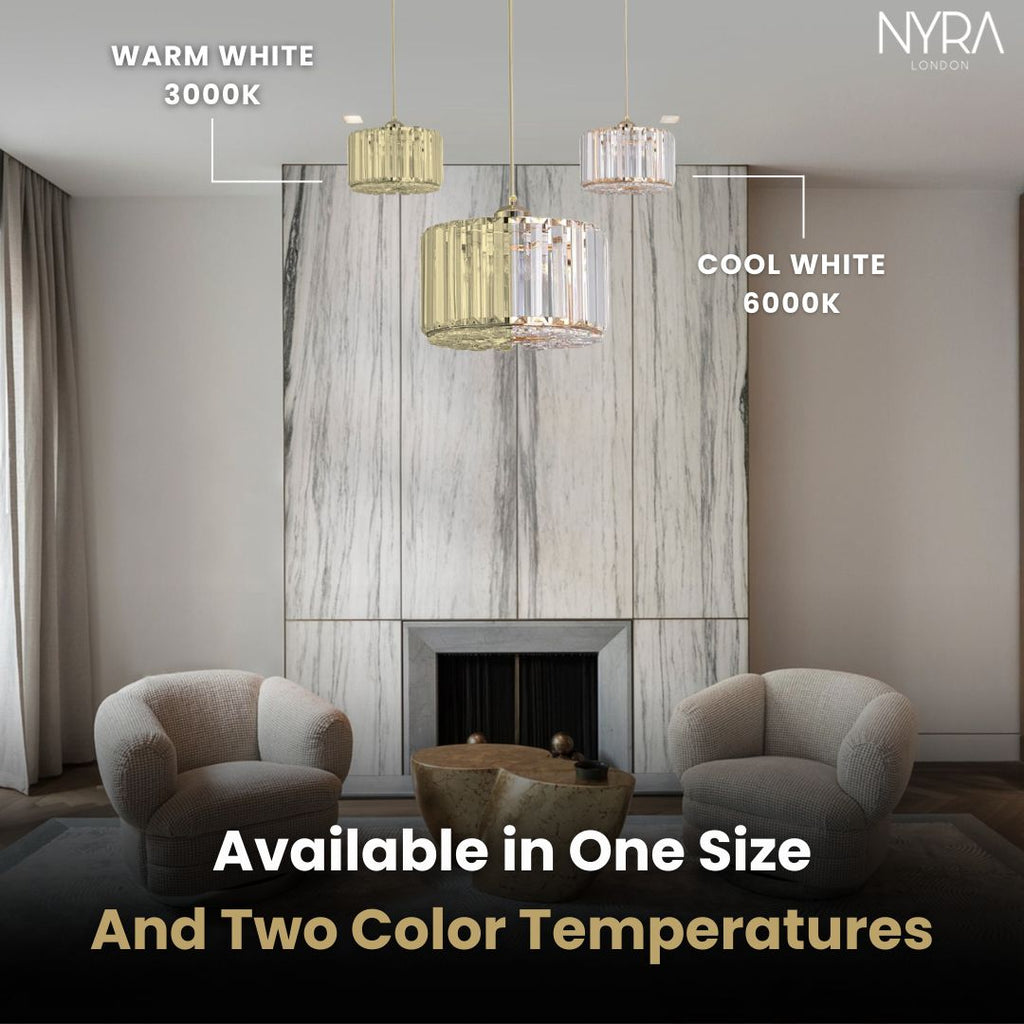 NovaCrystal Two-Tier Crystal Pendant Light With Angled Glass Prisms | Temsk