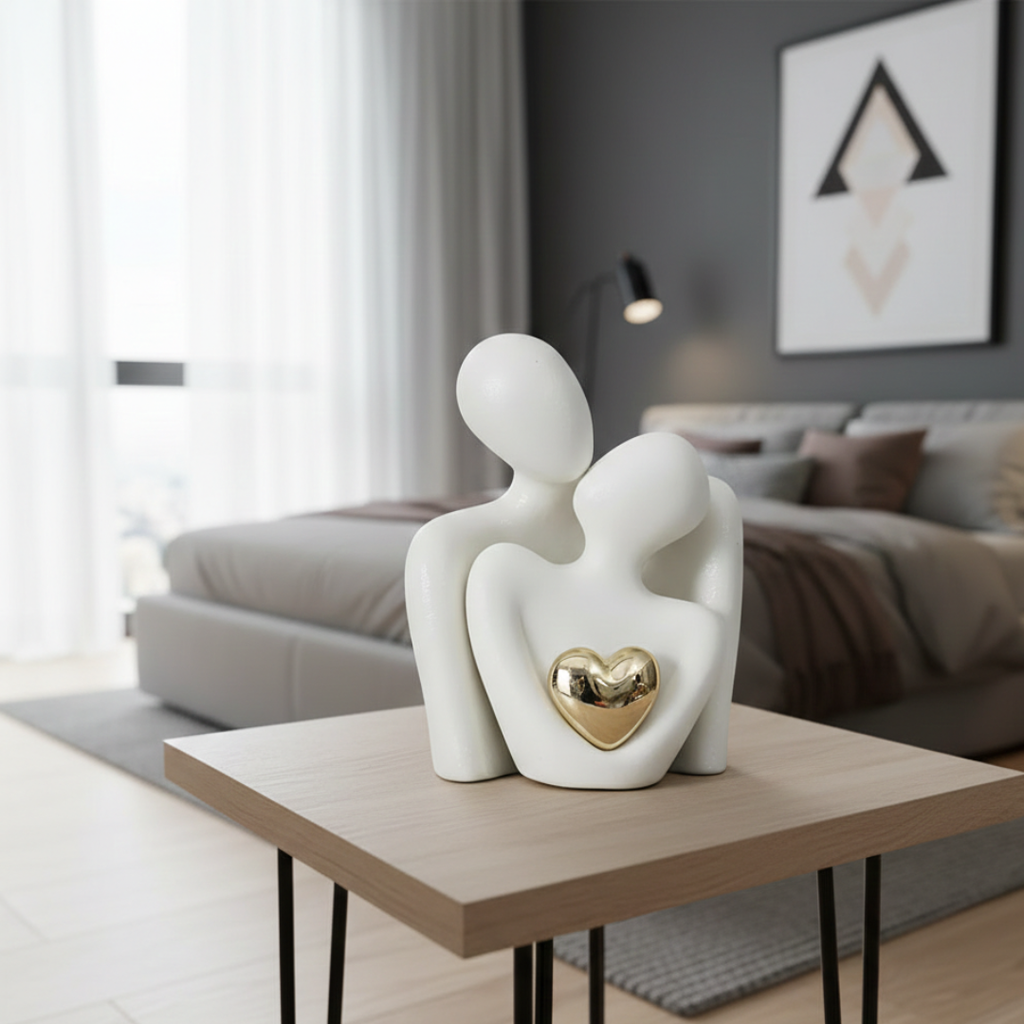Abstract Couple Sculpture Figurine In Modern Minimalist Style | Temsk