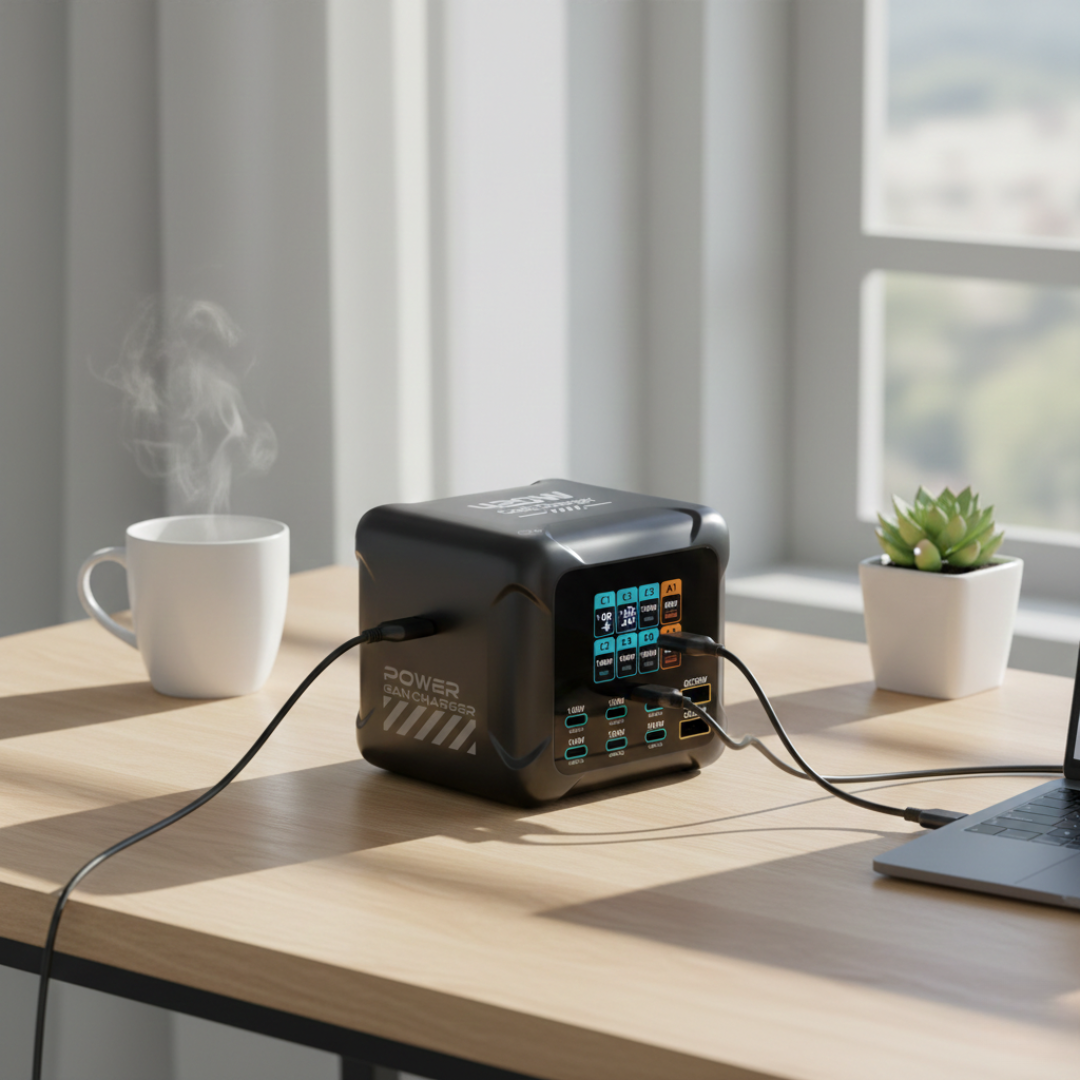 GaN rychlonabíjecí hub pro nabíječky USB-C pro více zařízení | Temsk
