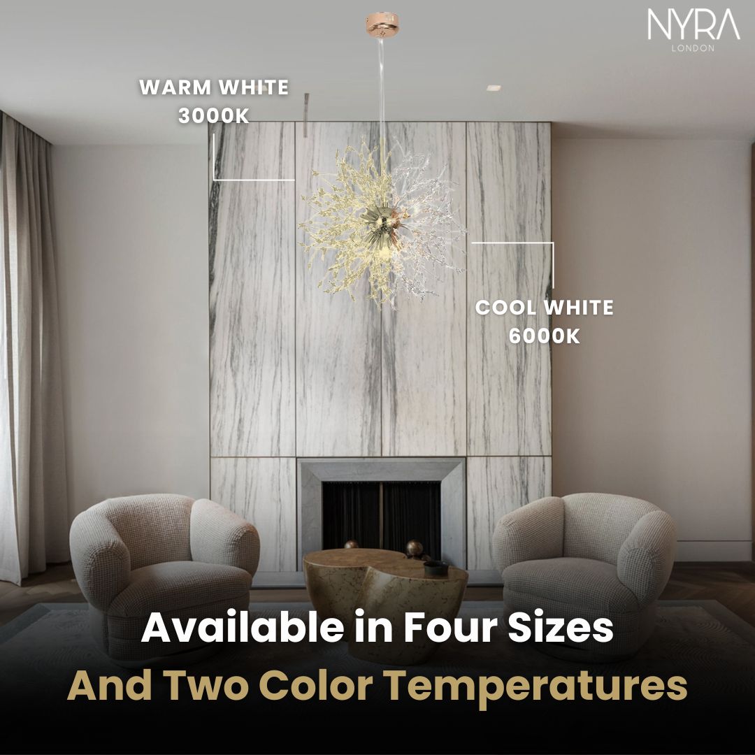 Dandelion Inspired Modern Pendant Light In Iron And Acrylic | Temsk
