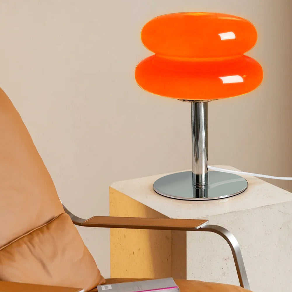 Aurelia Italian Glass Egg Table Lamp With Ambient LED Lighting | Temsk