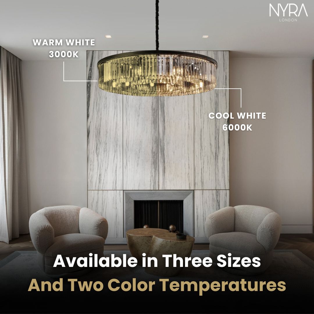Lyrae Grey Crystal Chandelier for Elegant Living Rooms | Temsk