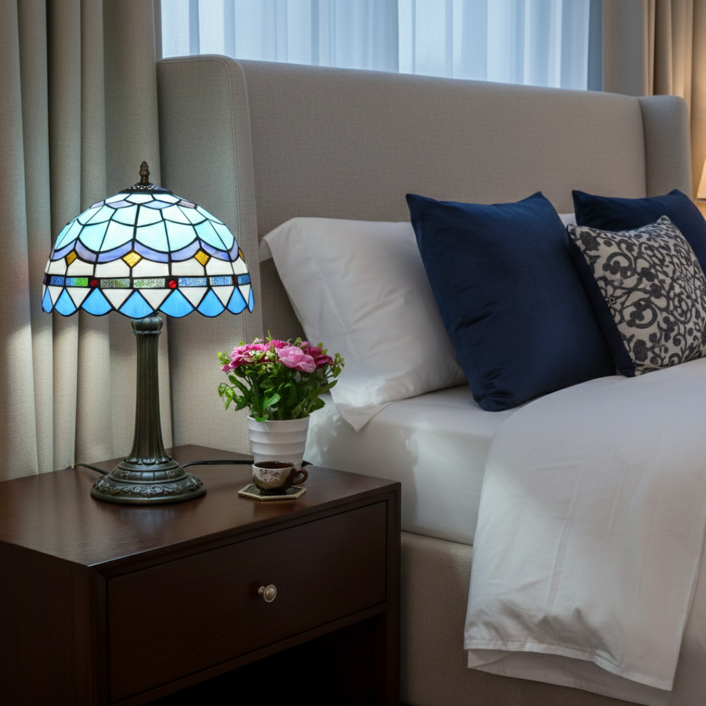 Vintage Stained Glass Table Lamp For Elegant Home Lighting | Temsk