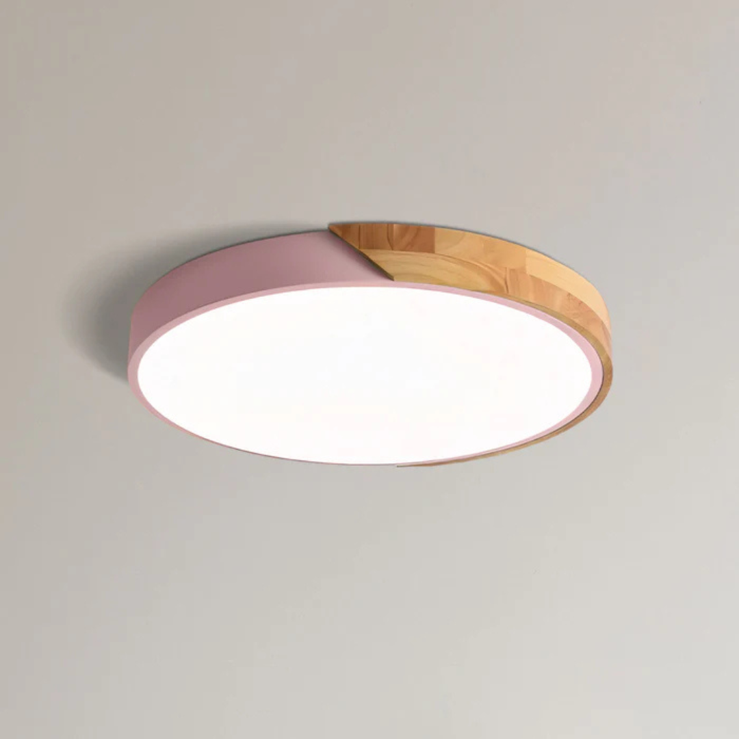 LED-Deckenleuchte mit nordischem Holzdesign für warme, moderne Atmosphäre | Temsk