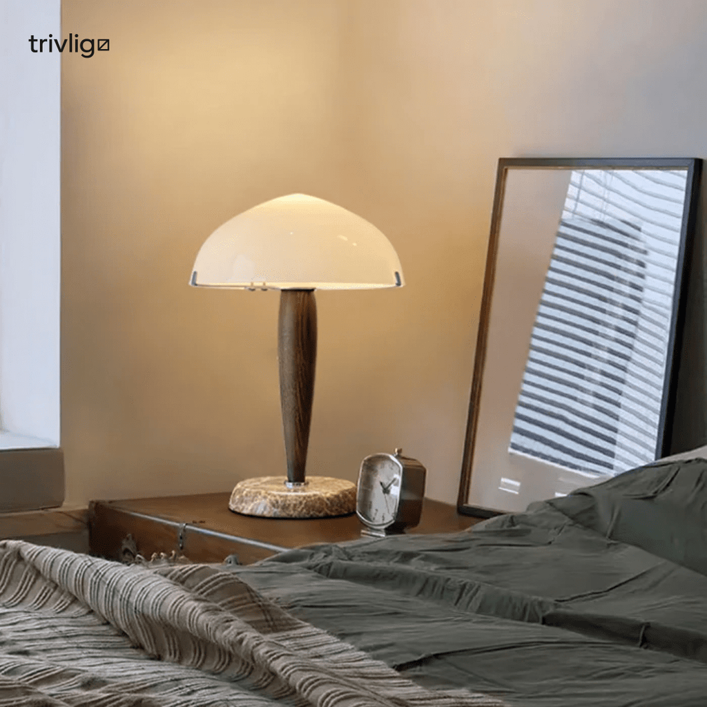 Verve Retro Table Lamp With Warm Ambient Bedside Lighting | Temsk