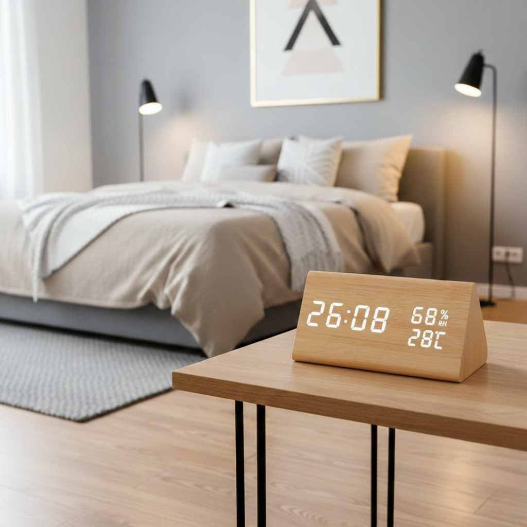 Digital Alarm Clock With LED Display For Home Or Office | Temsk