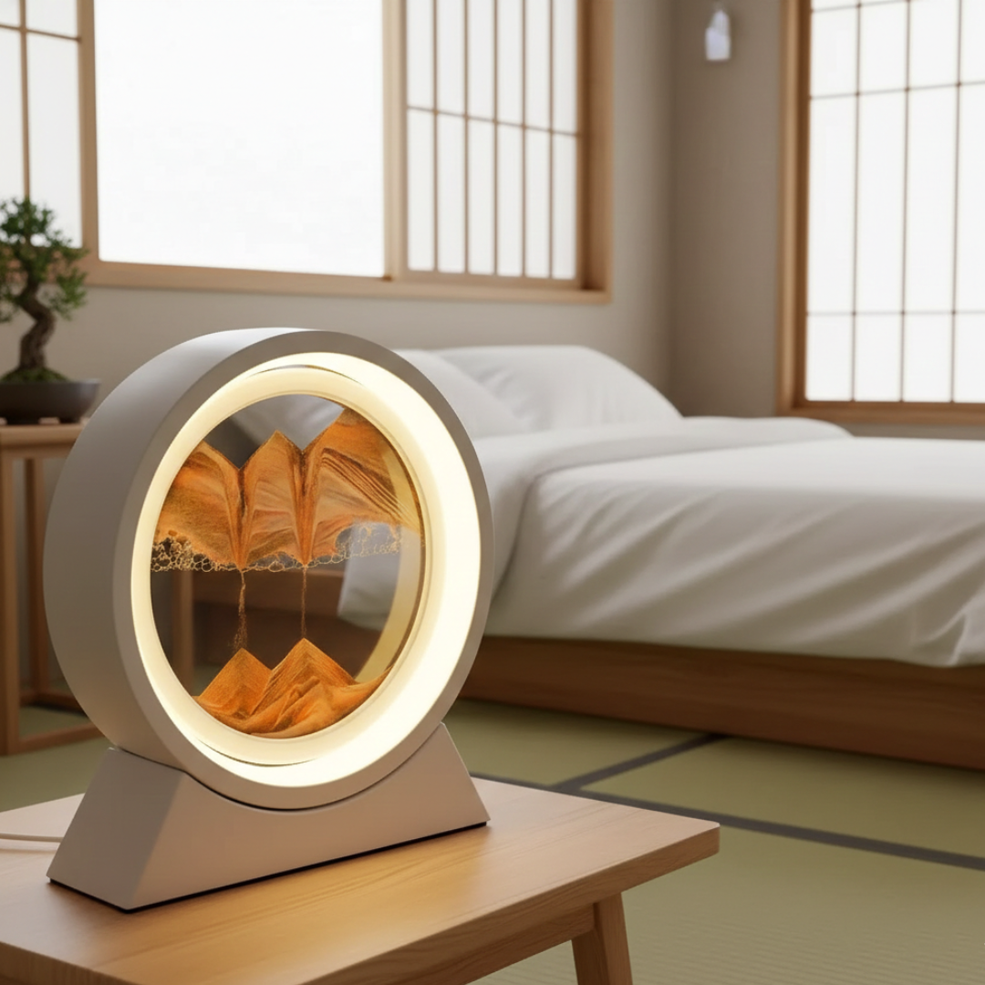 Table Lamp With Moving Sand Art | Temsk