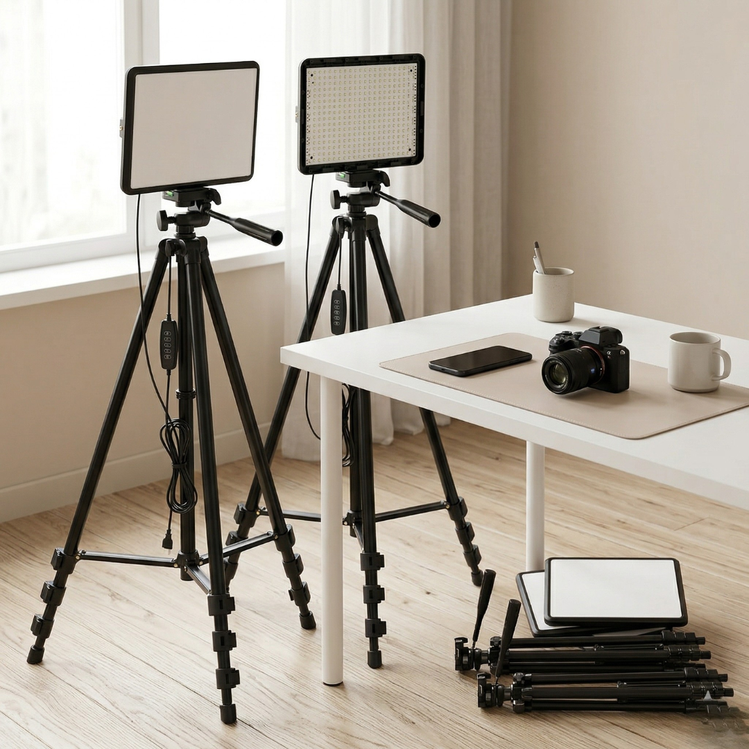 LED Video Light Kit For Photography And Streaming Setup | Temsk