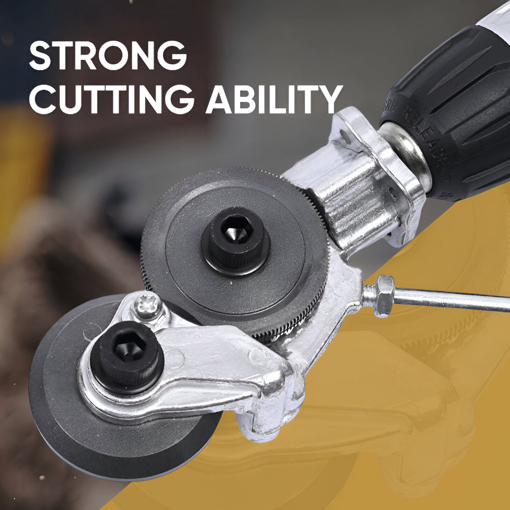 Dual Head Sheet Nibbler Drill Attachment For Metal Cutting | Temsk