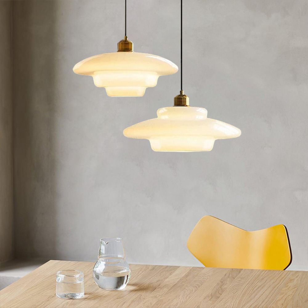 Gold Finish Art Deco Ceiling Lamp With Brass And Glass Vintage Design | Temsk