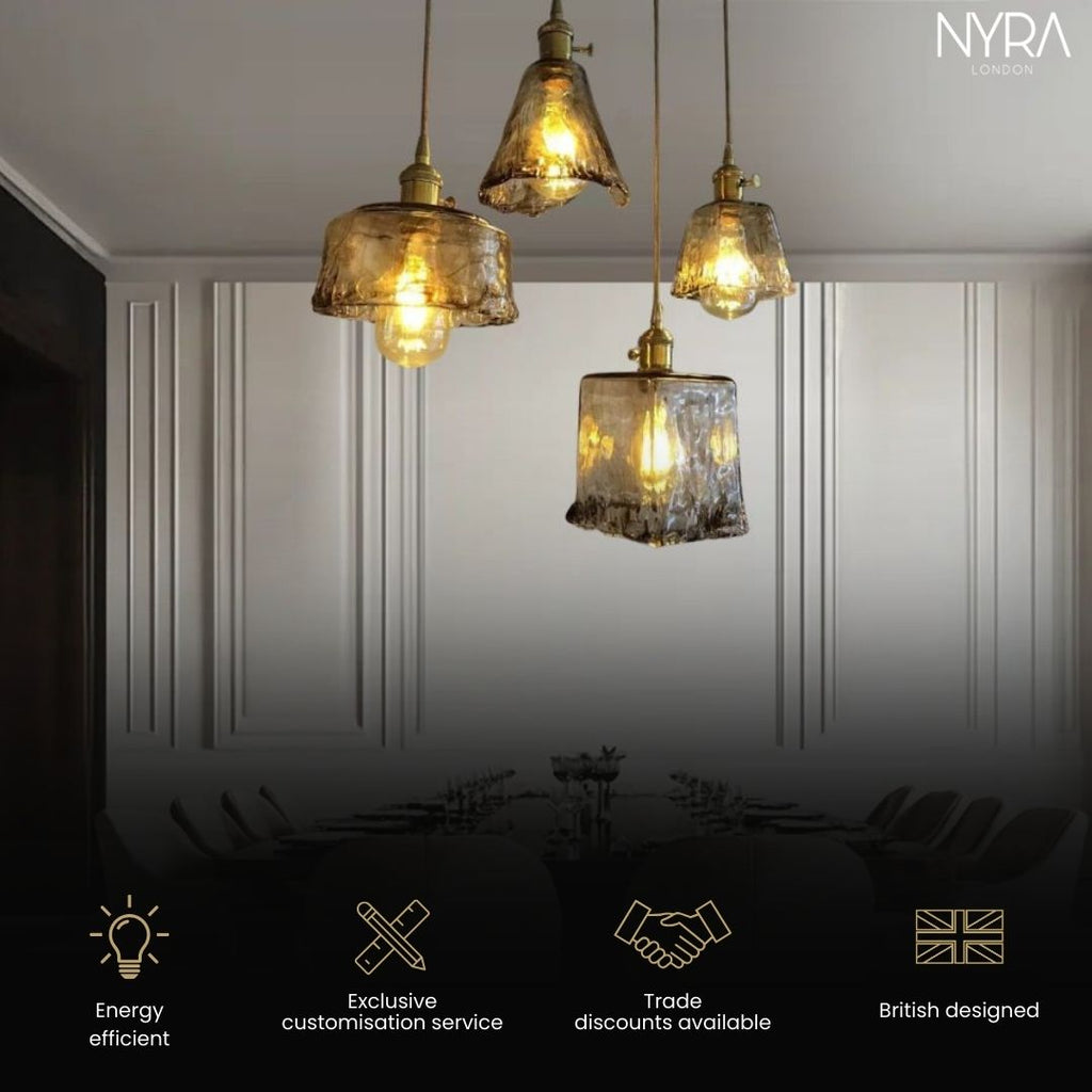 Aurelo Glass Pendant Lights For Modern Kitchen And Bath | Temsk