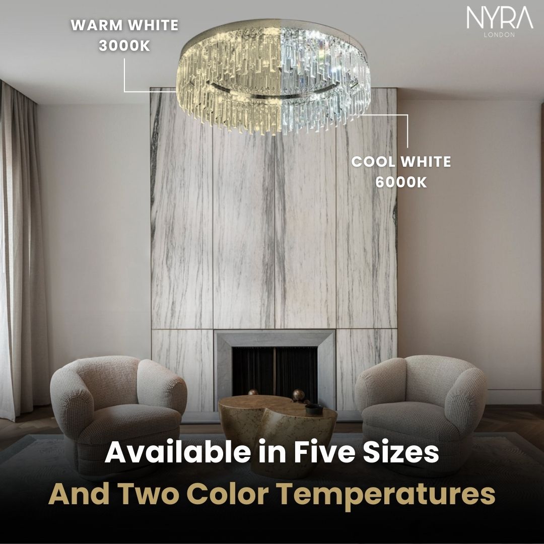 Empressa Crystal Lighting Collection Featuring Stainless Steel And K9 Crystals | Temsk
