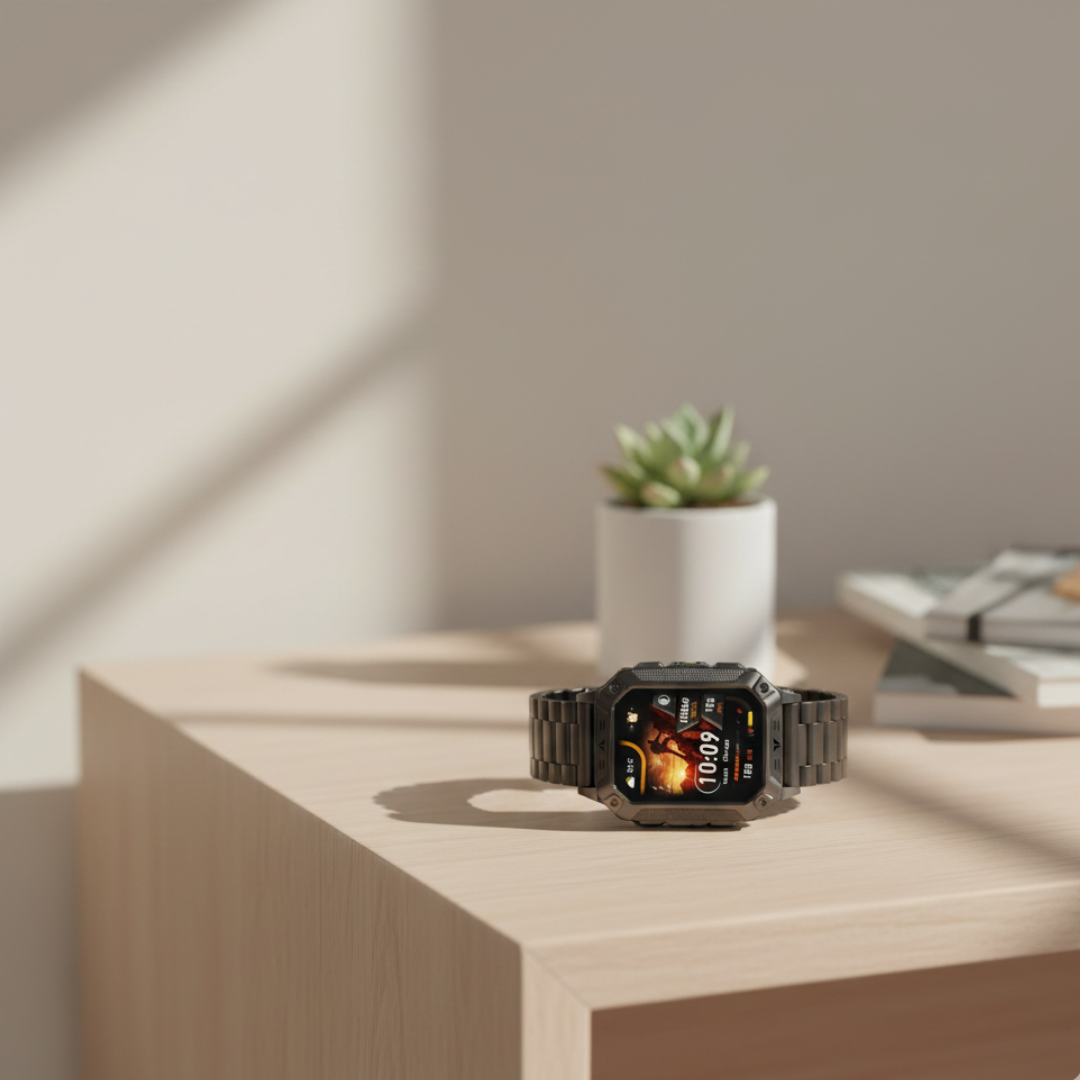 Outdoor Fitness Smartwatch With AMOLED Display, Waterproof Activity Tracker | Temsk