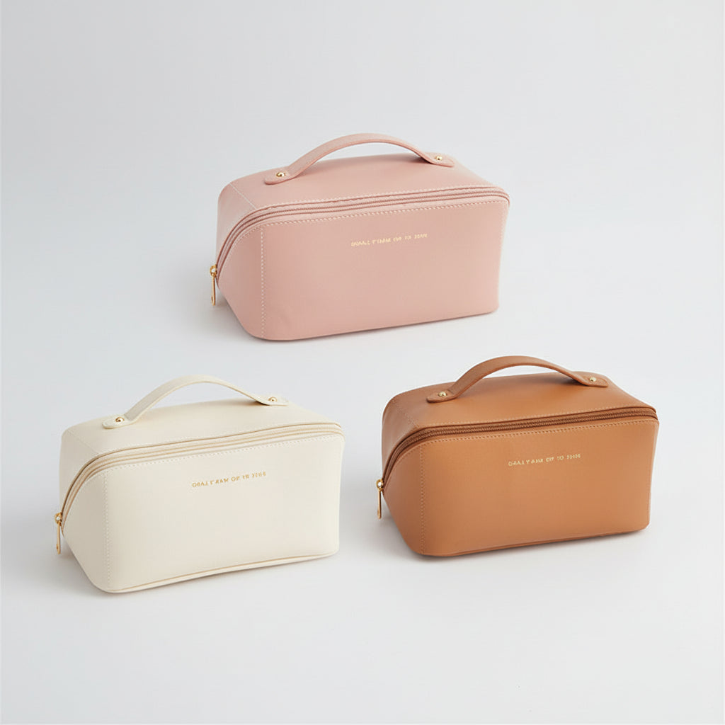 Reise-Schminktasche mit großem Fassungsvermögen und Kosmetik-Organizer | Temsk