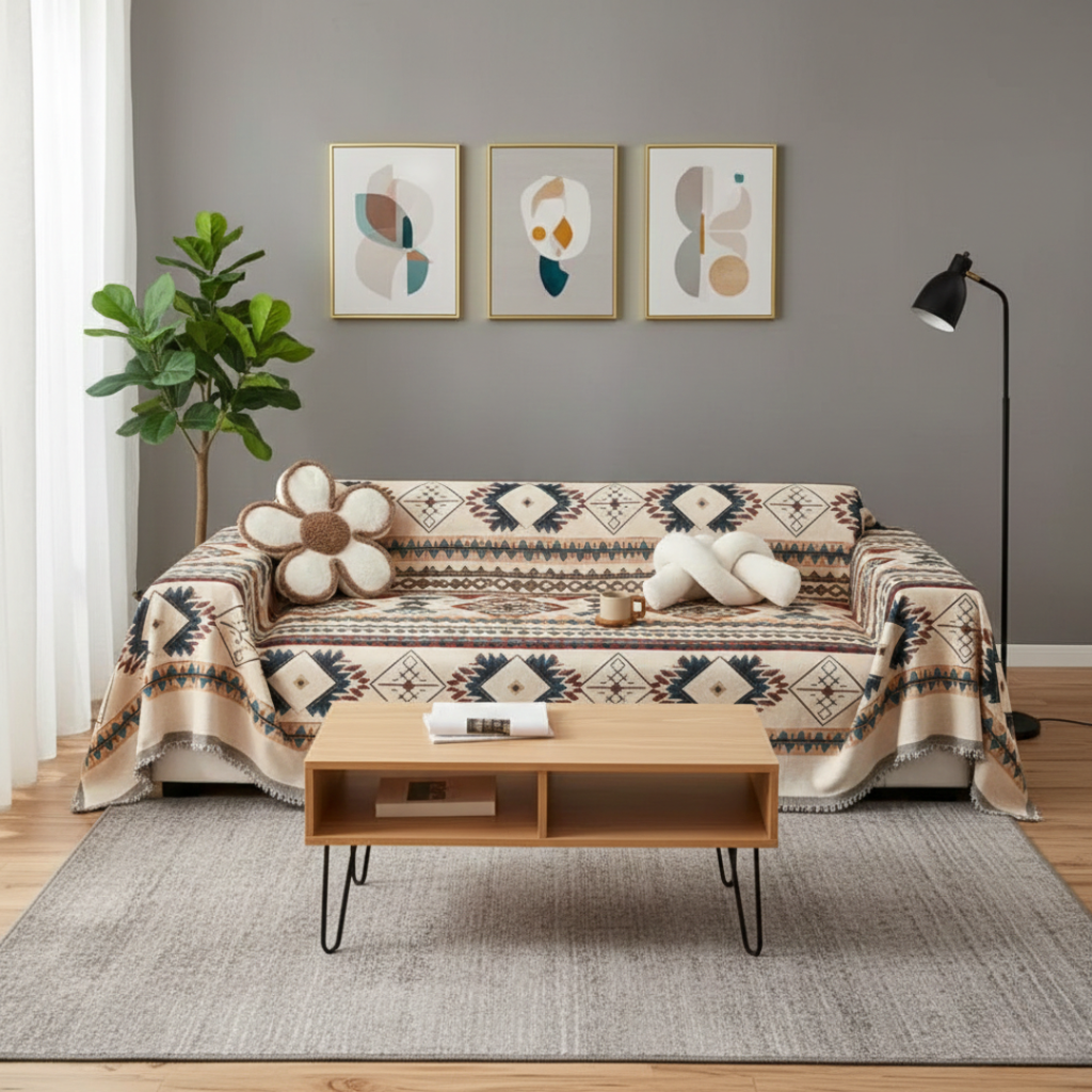 Premium Chenille Couch Cover For Stylish Protection | Temsk
