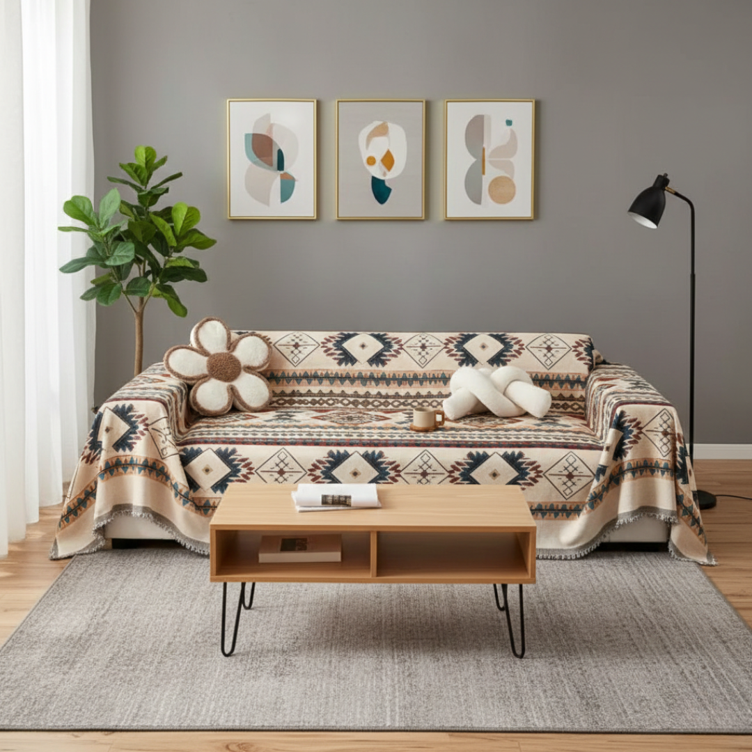 Premium Chenille Couch Cover For Stylish Protection | Temsk
