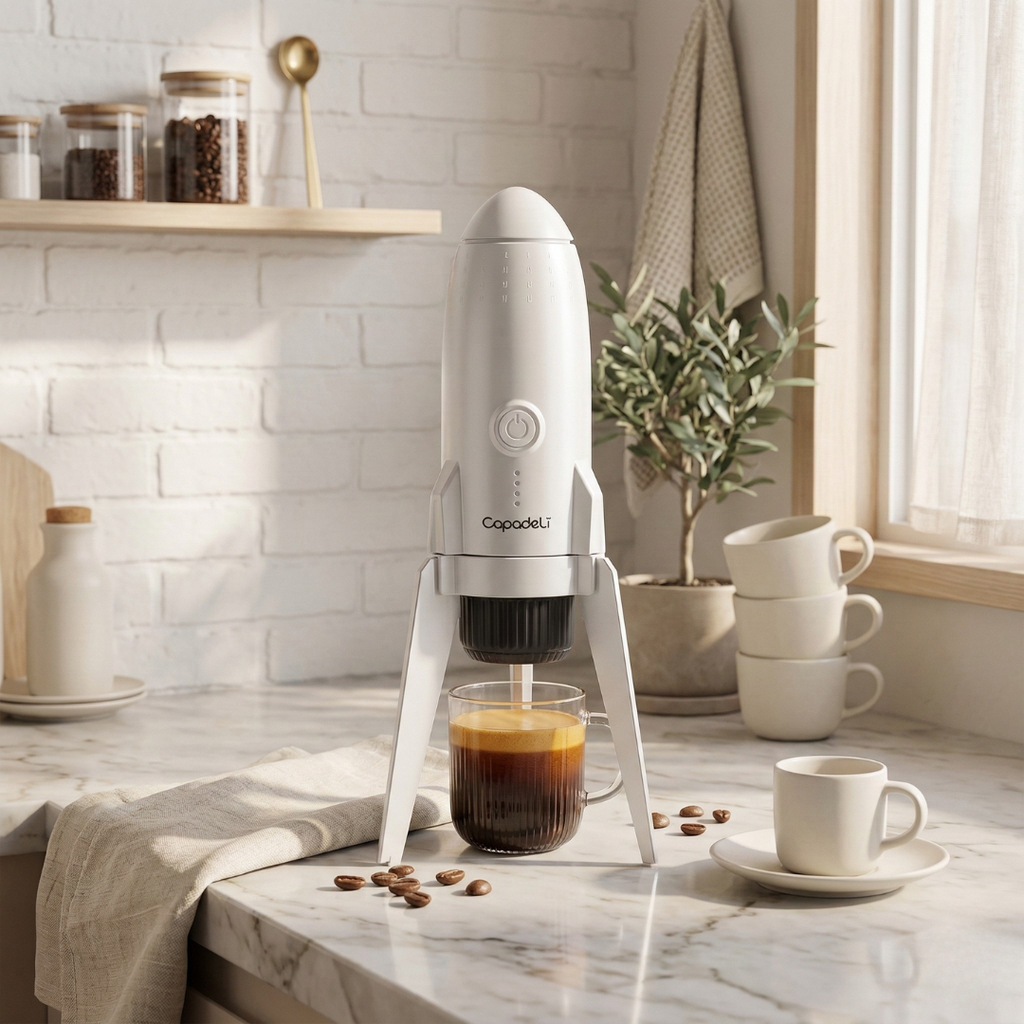 Self-Heating Portable Espresso Machine For Travel And Outdoor Use | Temsk