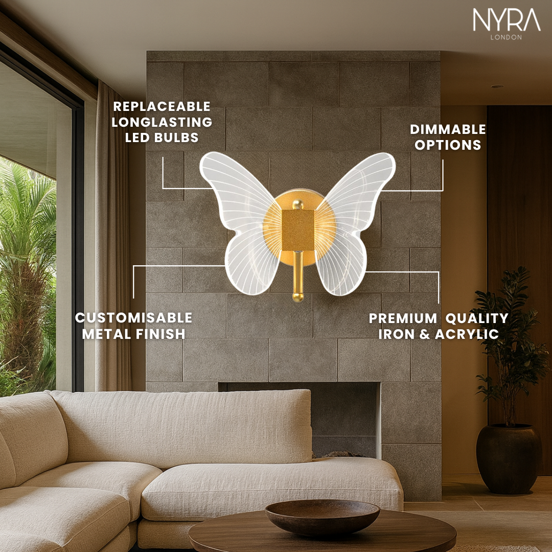 LumaWing Butterfly LED Wall Light Collection With Soft Glow | Temsk