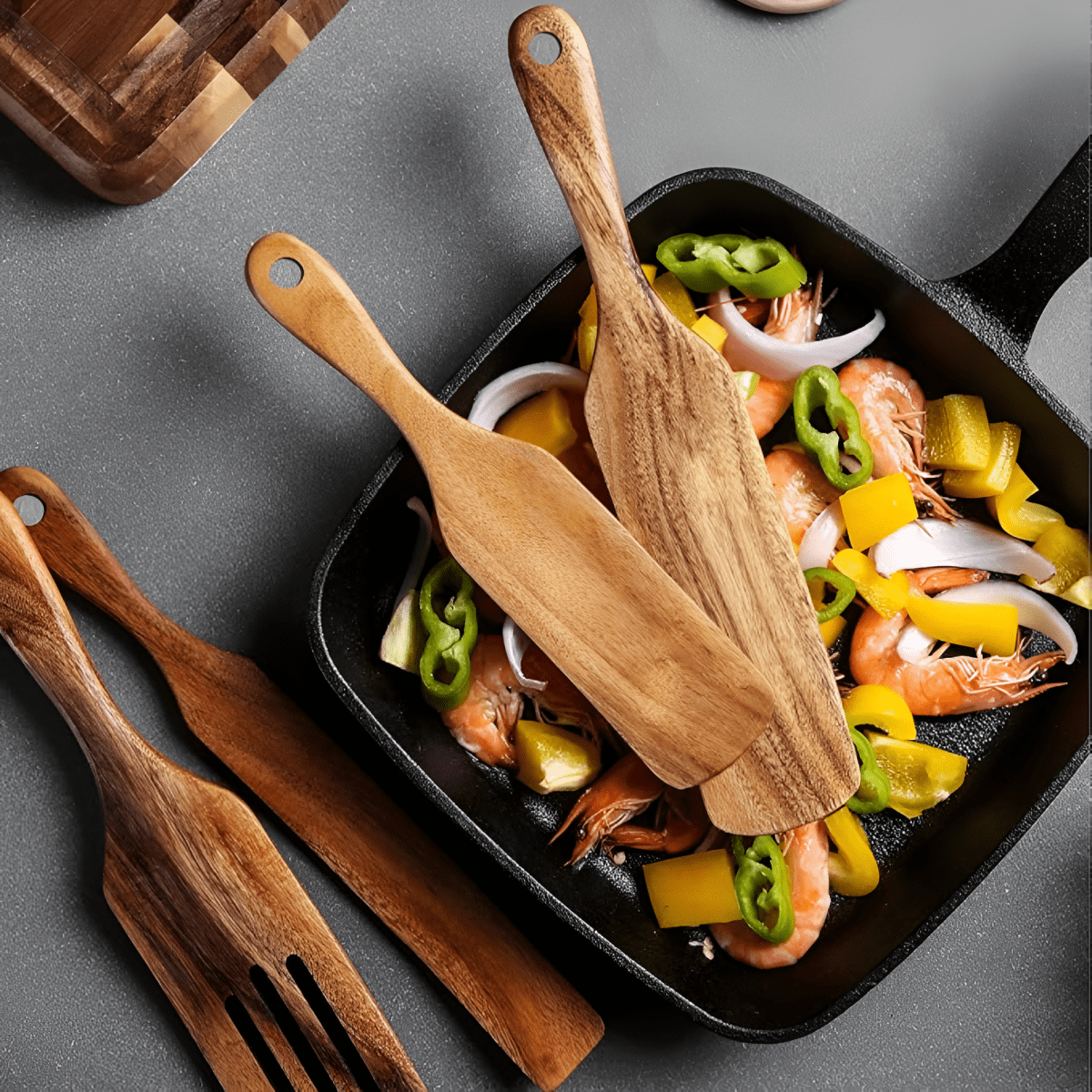 TerraWood Teak Kitchen Set Sustainable And Durable For Every Preparation | Temsk