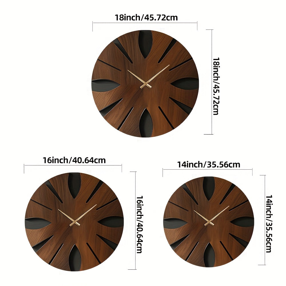 Geräuschlose Wanduhr aus Holz für stilvolle Wohn- und Lebensräume | Temsk