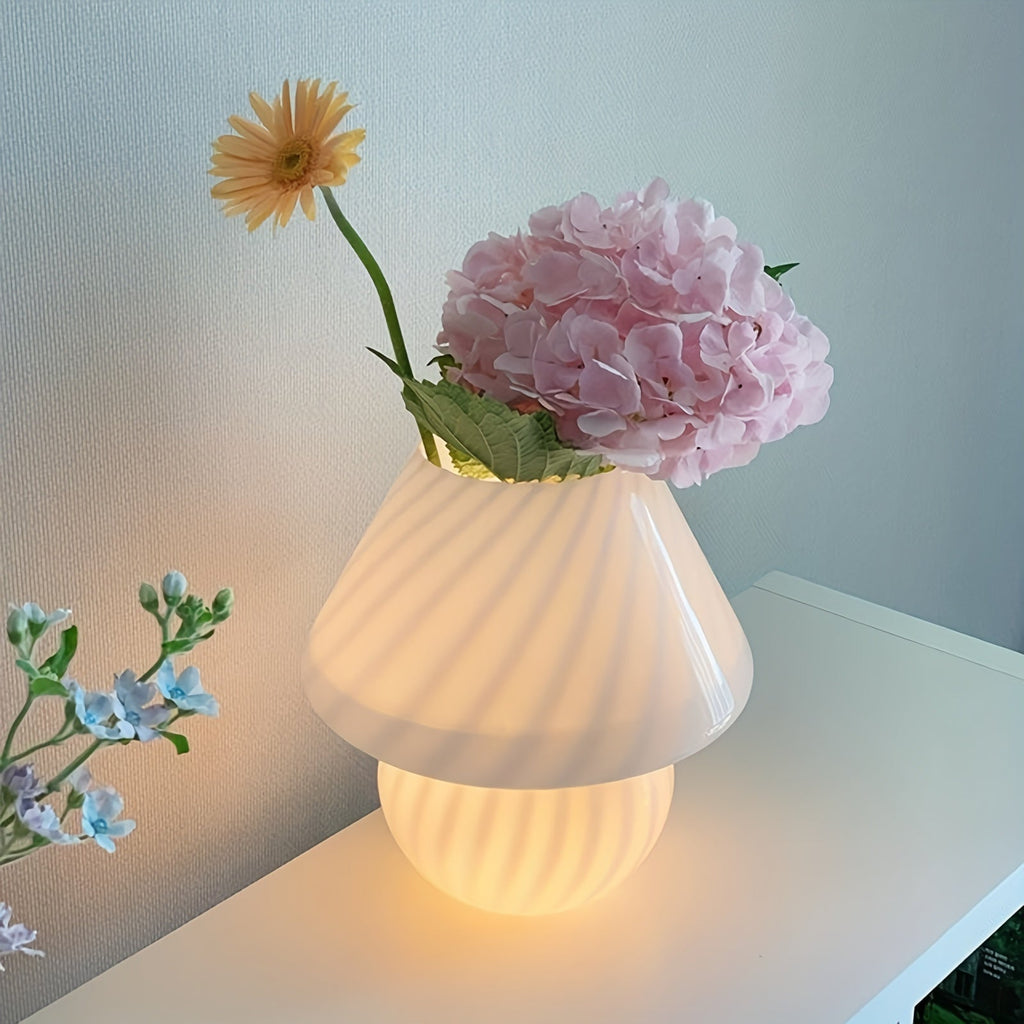 USB Dæmpbar Murano-Stil Glas Svampeinspireret Bordlampe | Temsk