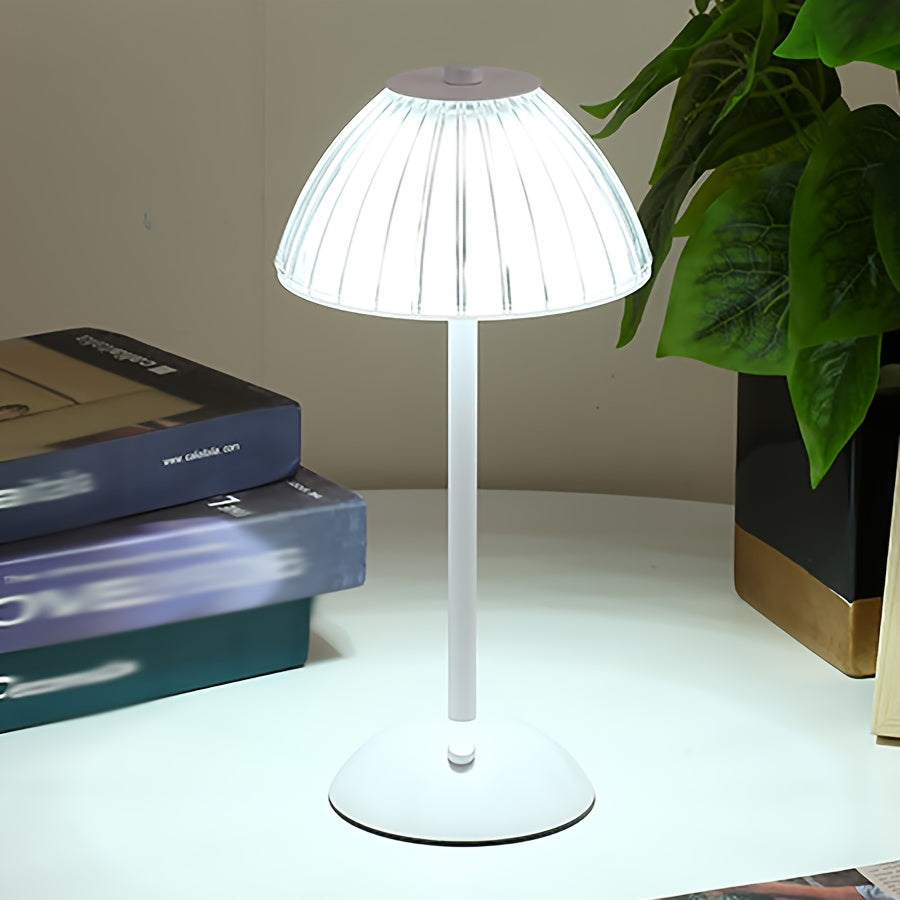 Golden Touch USB Rechargeable Table Lamp With Crystal Shade | Temsk