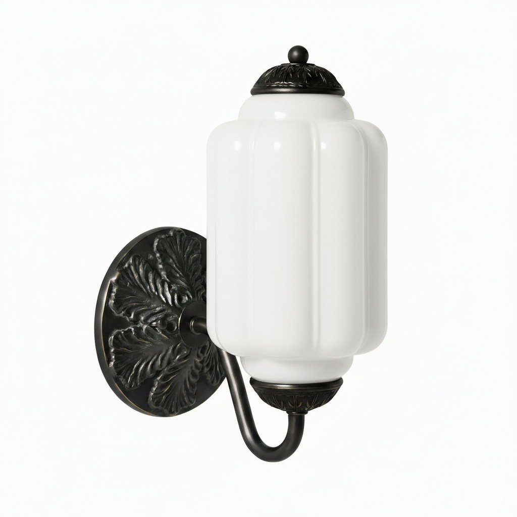 Vintage Milk Glass Wall Light Fixture For Indoor Ambient Lighting | Temsk