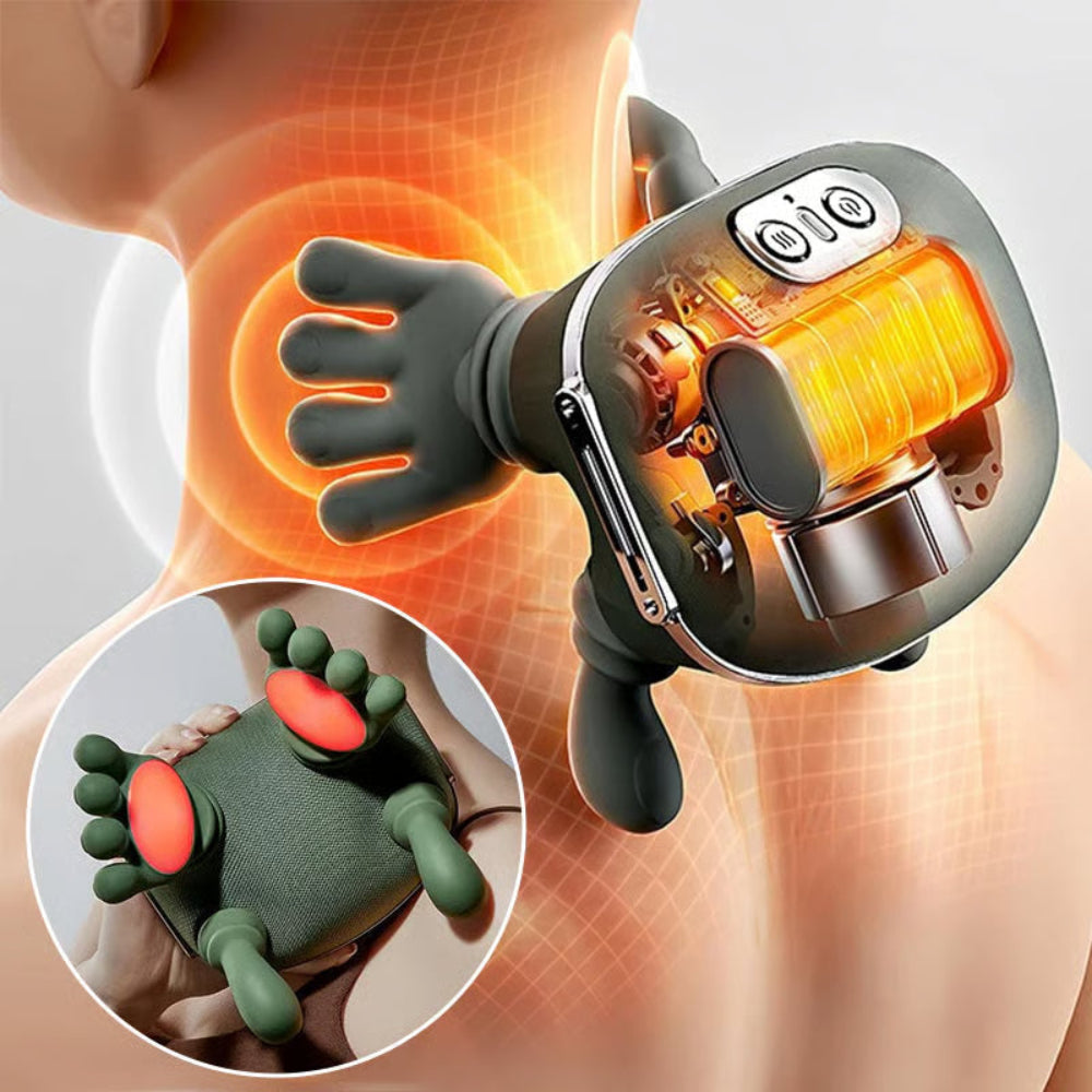 Portable Heated Neck Massager With Vibrating Therapy For Home Or Travel | Temsk